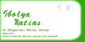 ibolya matias business card